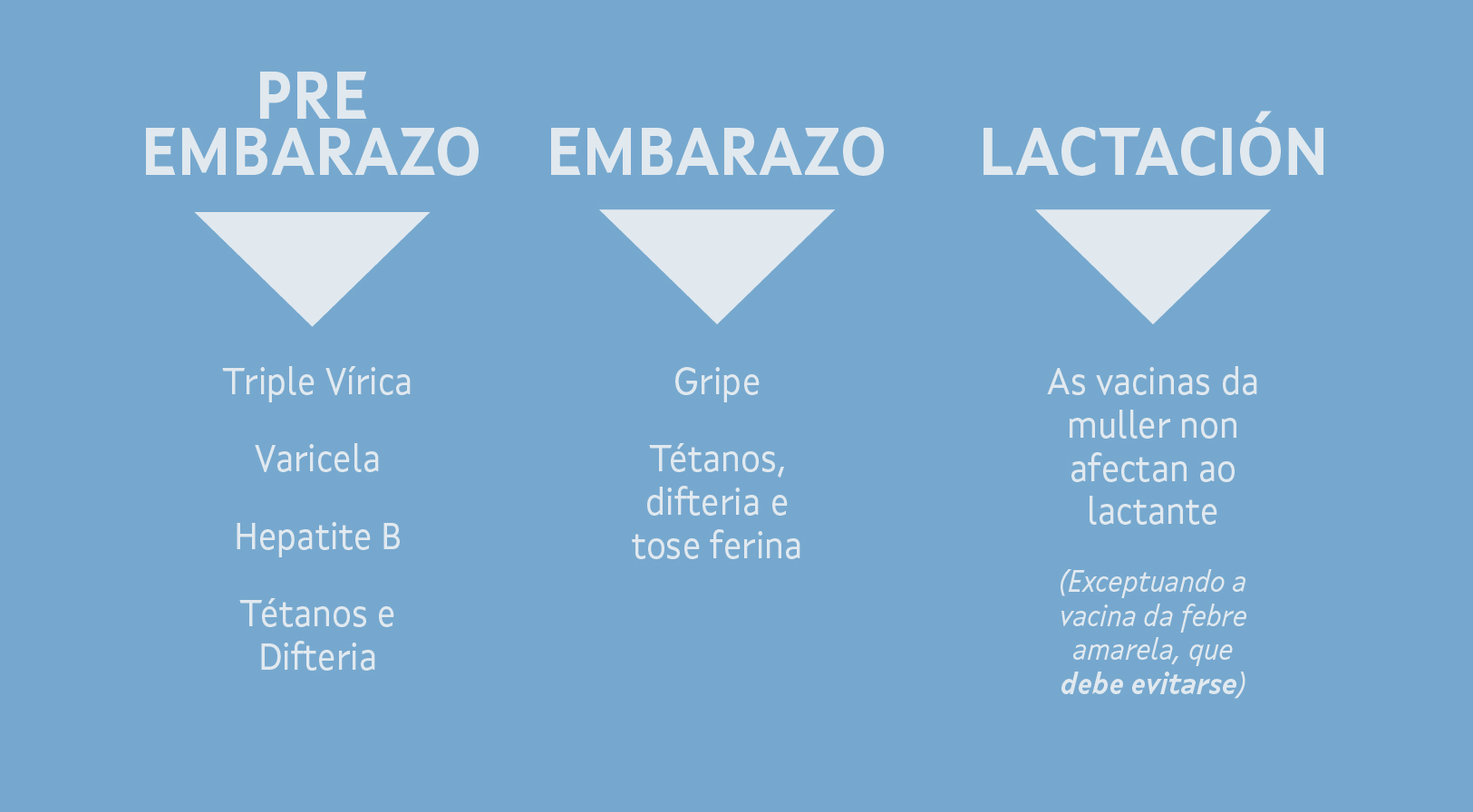 Imaxe Vacinación no embarazo e na lactación cadro resume