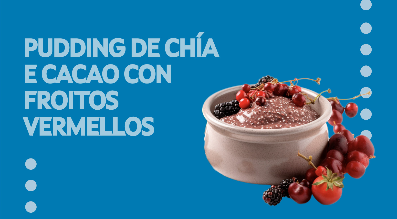 pudding de chía e cacao con froitos vermellos