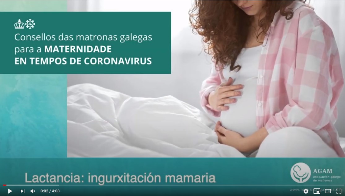 Videoconsejo de la Asosciación Galega de Matronas: Aliviar la ingurgitación mamaria